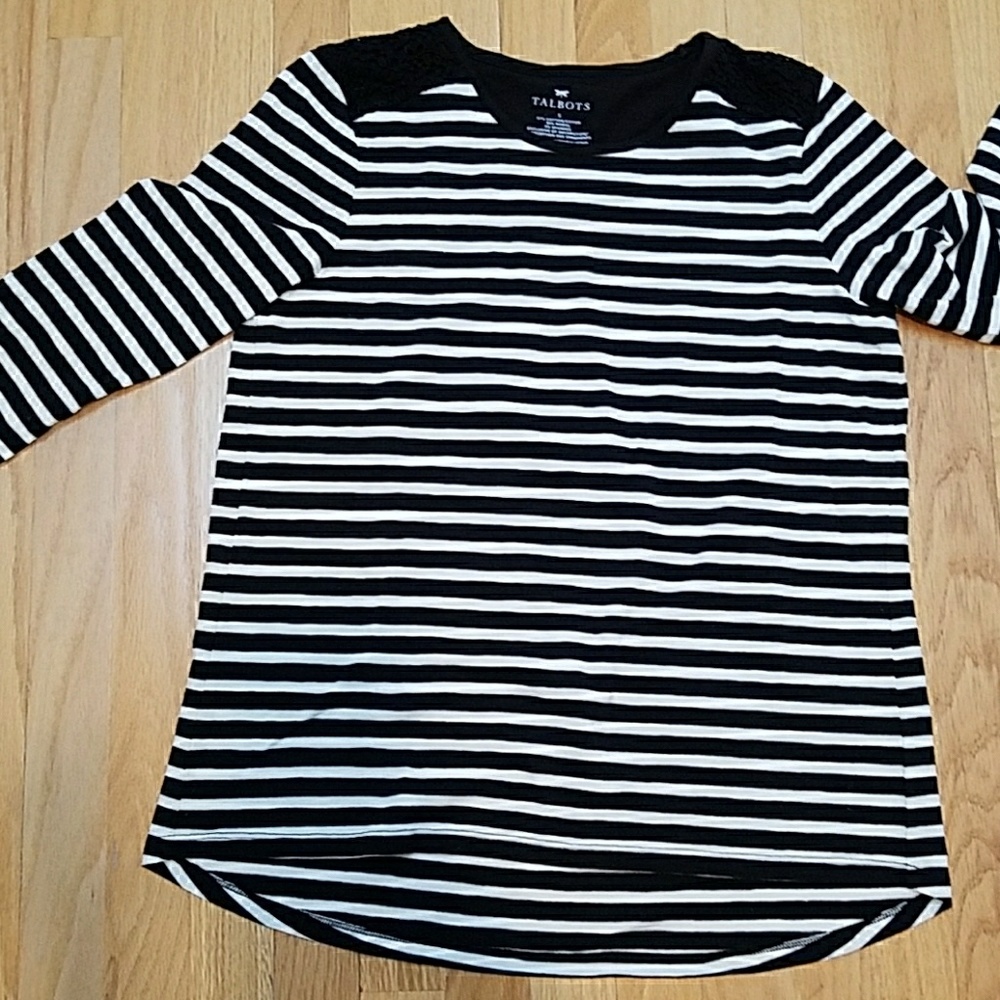 Talbots crop sleeve shirt